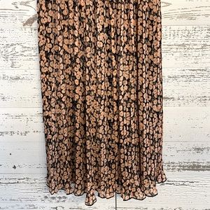 Floral Chiffon Midi Skirt